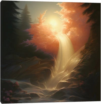 Cascade Crash I Canvas Art Print - Waterfall Art
