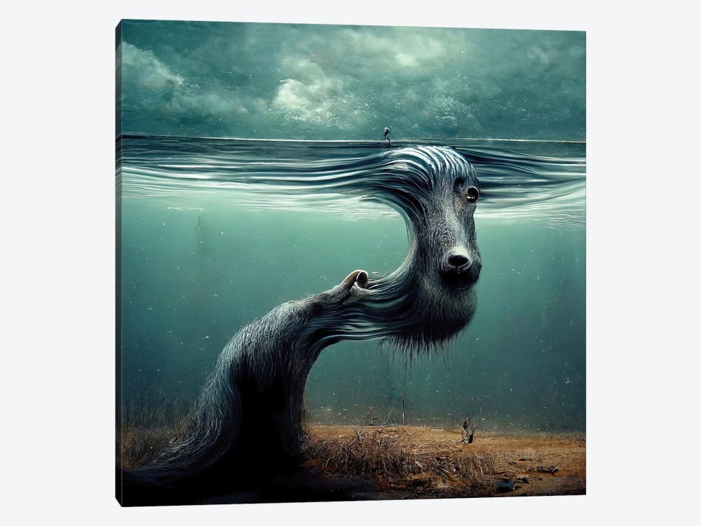 Aquatic Animals Of The Cresting Waves VIII by Graeme Cornies 1-piece Art Print