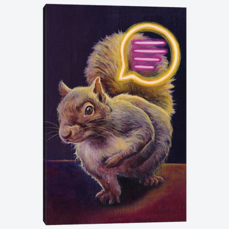 Message From Squirrel Canvas Print #GCN31} by Gigi Chen Canvas Artwork