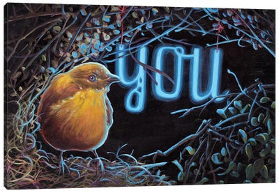 You Are My Blue Canvas Art Print - Finch Art