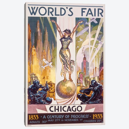 Chicago World's Fair, 1933 Canvas Print #GCS1} by Glen C. Sheffer Canvas Art Print