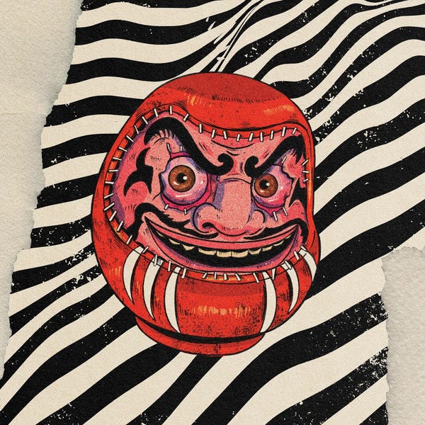 Stripes: Daruma by Galactixy Illustrations