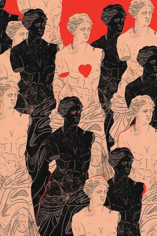 Statues by Galactixy Illustrations wall art