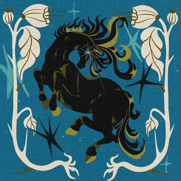 Horse by Galactixy Illustrations wall art