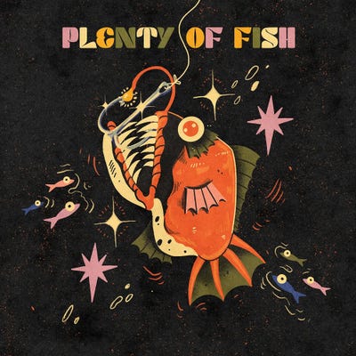 Plenty Of Fish by Galactixy Illustrations canvas print