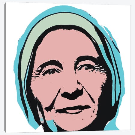 Mother Theresa Canvas Print #GCZ171} by Gabriel Cozzarelli Canvas Artwork