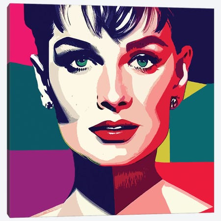 Audrey Hepburn II Canvas Print #GCZ174} by Gabriel Cozzarelli Art Print