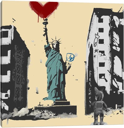 Fragmeted Liberty Canvas Art Print - New York City Art