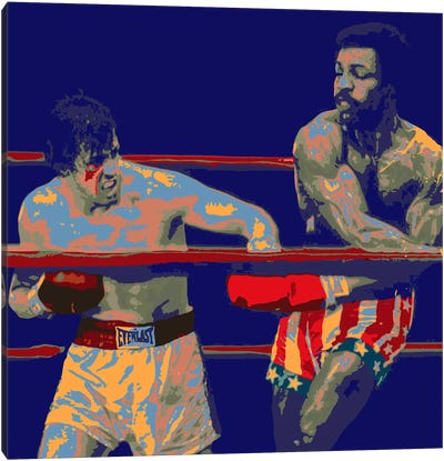 Epic Battle Canvas Art Print - Rocky Balboa