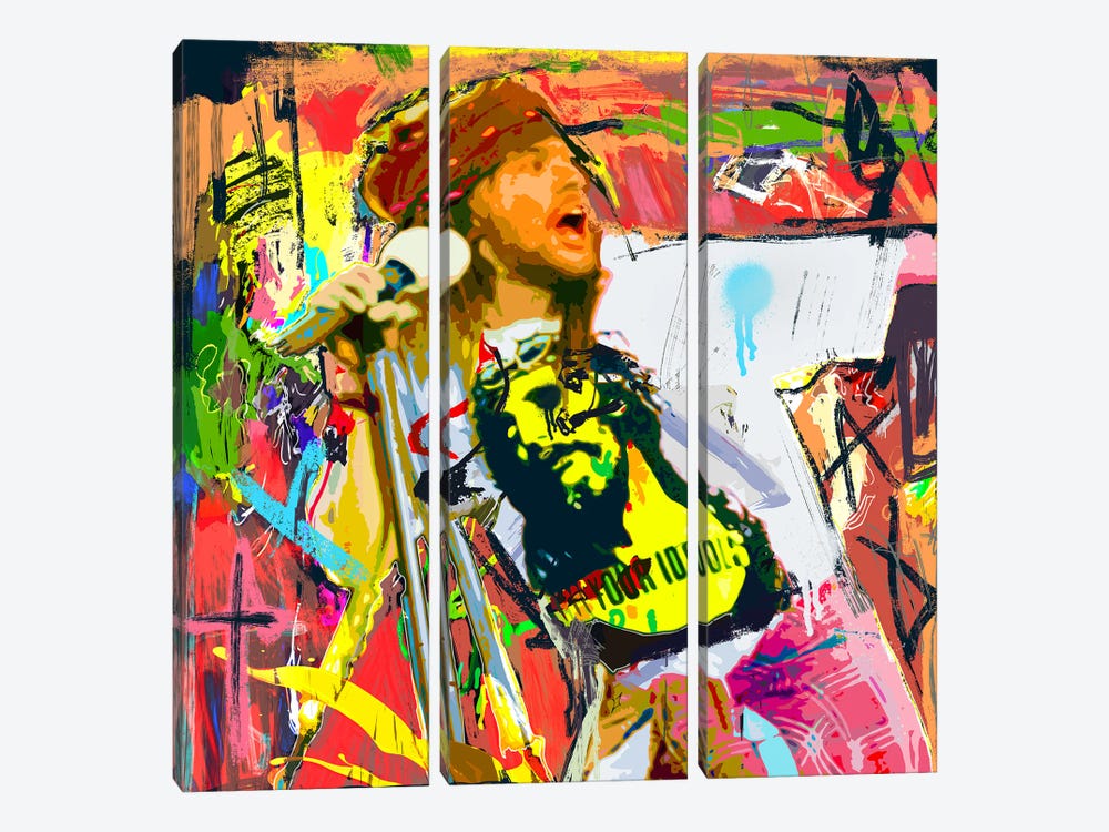 Axl Rose by Gabriel Cozzarelli 3-piece Canvas Wall Art