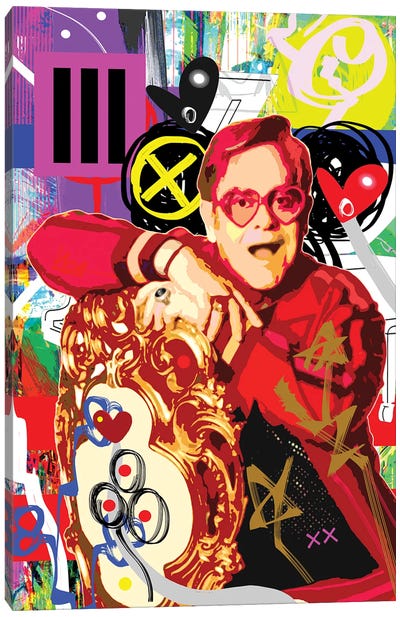 EJ Canvas Art Print - Elton John
