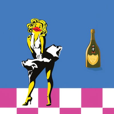 Canvas Print: Lucky Marilyn Duck by Gabriel Cozzarelli - thumbnail