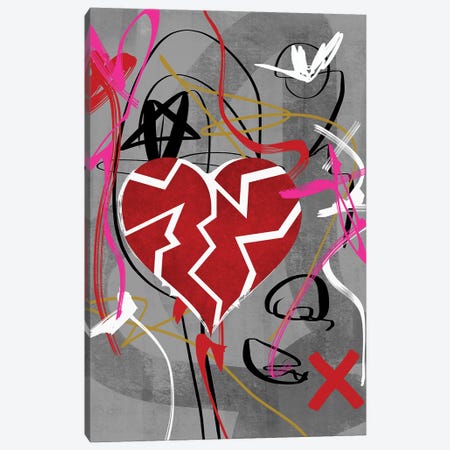 Heart Broken Canvas Print #GCZ28} by Gabriel Cozzarelli Art Print