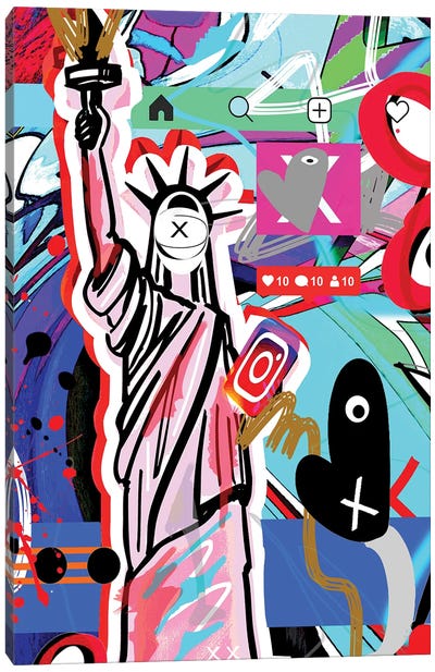 Instagram Canvas Art Print - Statue of Liberty Art