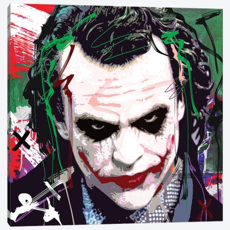 Heath Ledger Joker Canvas Artwork By Dayat Banggai Icanvas
