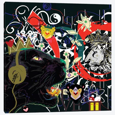 Black Jaguar Canvas Print #GCZ3} by Gabriel Cozzarelli Canvas Artwork
