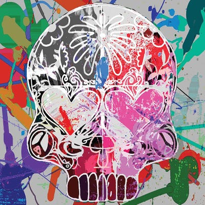 Love Skull by Gabriel Cozzarelli framed wall art