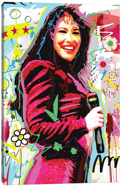 Selena X Canvas Art Print - Pop Collage