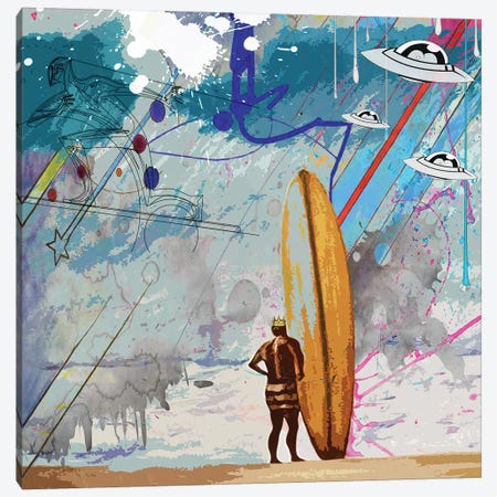 Surfers Canvas Print #GCZ53} by Gabriel Cozzarelli Canvas Artwork