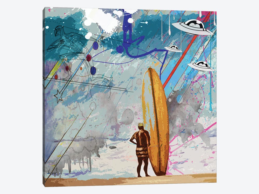 Surfers by Gabriel Cozzarelli 1-piece Canvas Artwork