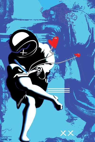 Street Art: Use Your Illusion X - Blue by Gabriel Cozzarelli