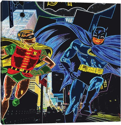 Break Free Park Av. Canvas Art Print - Justice League