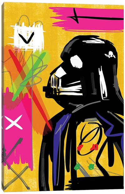 Dark Mustard Canvas Art Print - Darth Vader