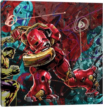 Hulkbuster Canvas Art Print - Superhero Art