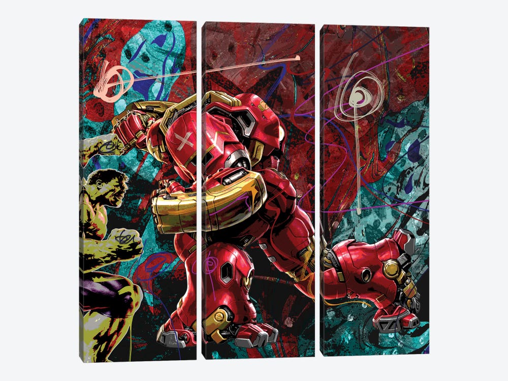 Hulkbuster by Gabriel Cozzarelli 3-piece Canvas Art
