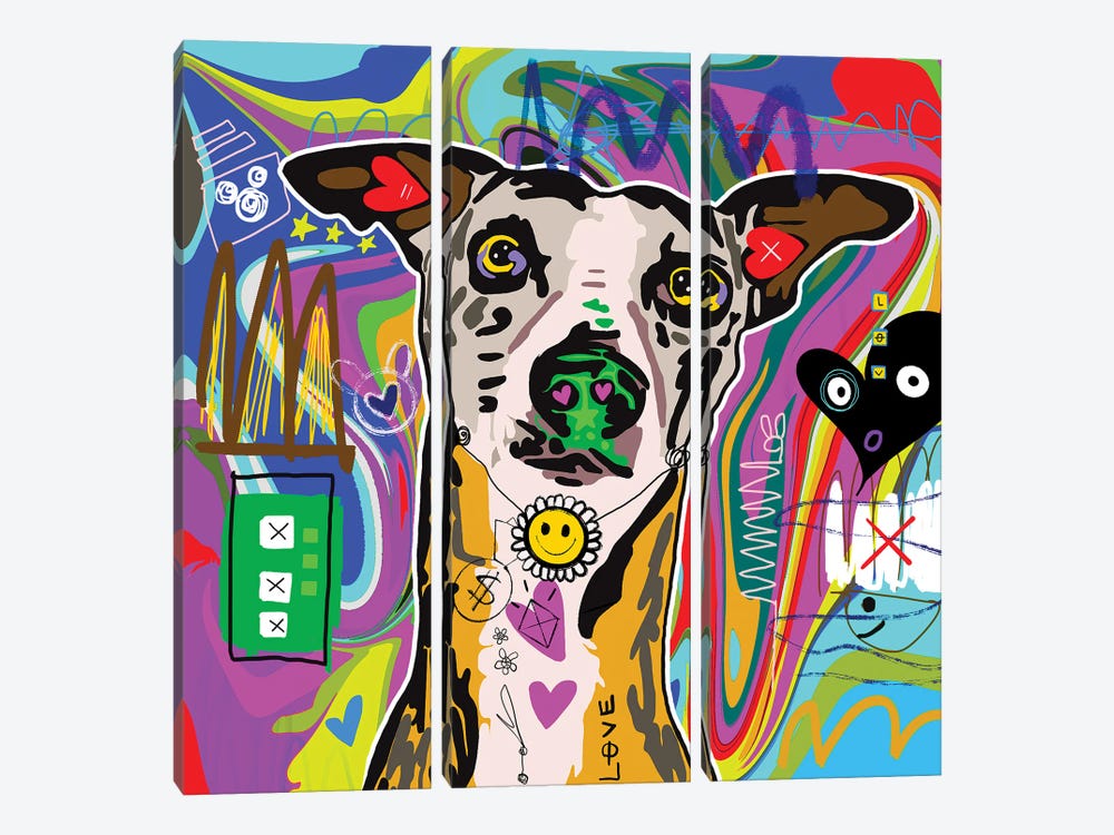 Greyhound by Gabriel Cozzarelli 3-piece Canvas Wall Art