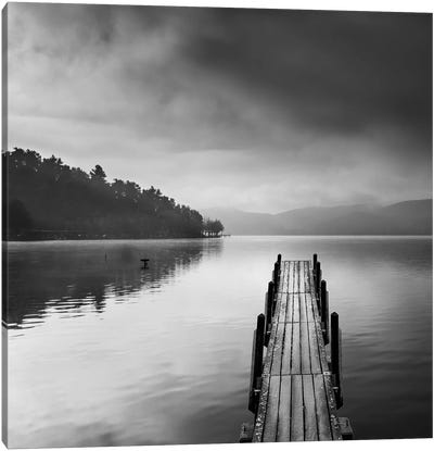 Lake View With Pier Ii Canvas Art Print