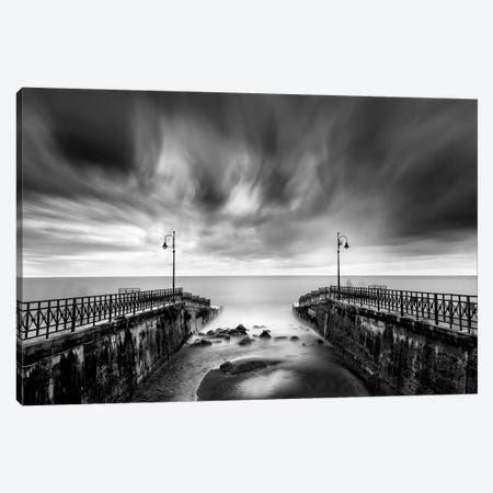 Double Pier Canvas Print #GDI6} by George Digalakis Canvas Wall Art
