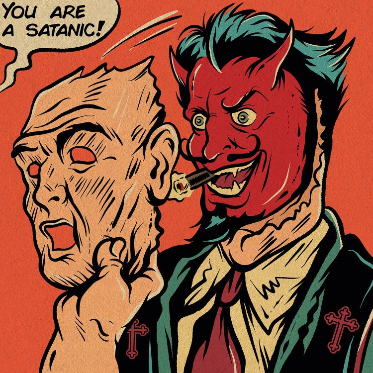 You Are A Satanic by Anderson Green Devil wall art