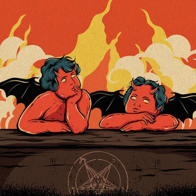 Little Devils by Anderson Green Devil multi panel art