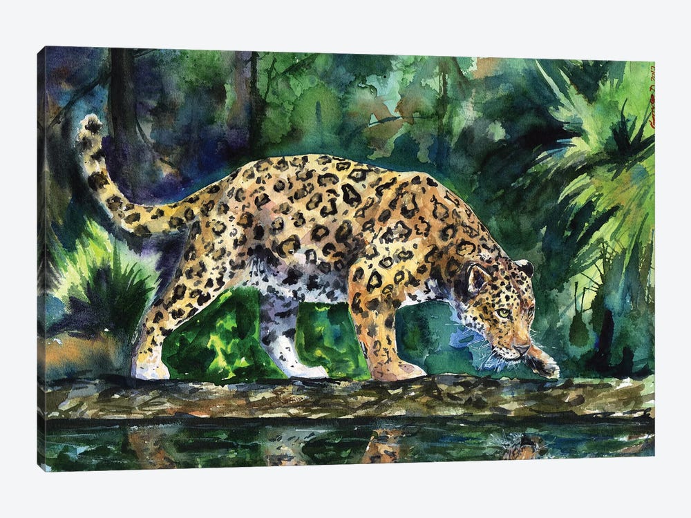 Leopard by George Dyachenko 1-piece Canvas Print