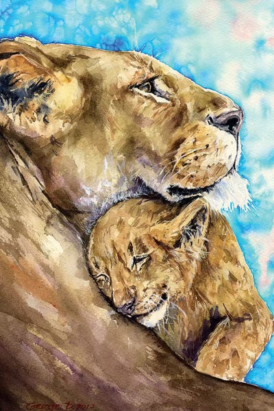 Lions: Lion Family Love by George Dyachenko