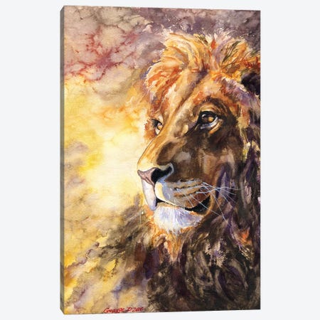 Lion I Canvas Print #GDY105} by George Dyachenko Canvas Wall Art