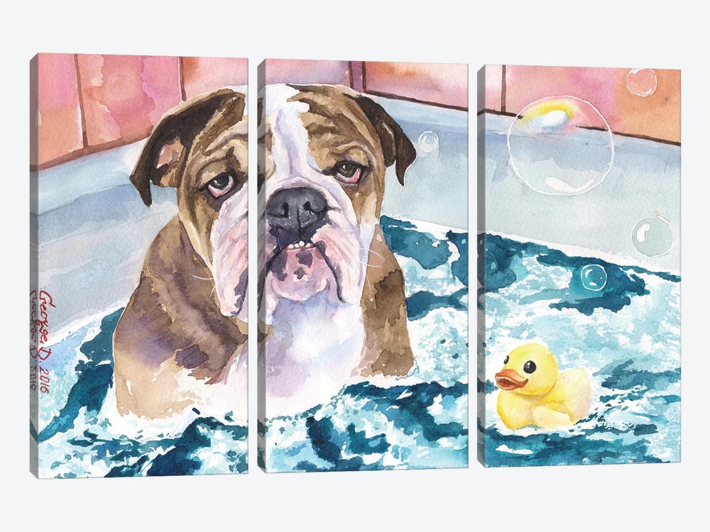 Bath Time by George Dyachenko 3-piece Art Print