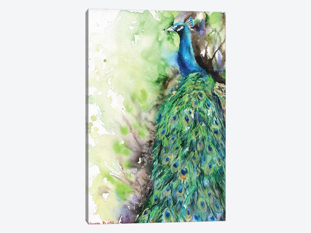 Peacock by George Dyachenko 1-piece Canvas Wall Art