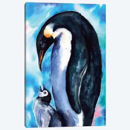 Penguin Family Canvas Print #GDY115} by George Dyachenko Canvas Print