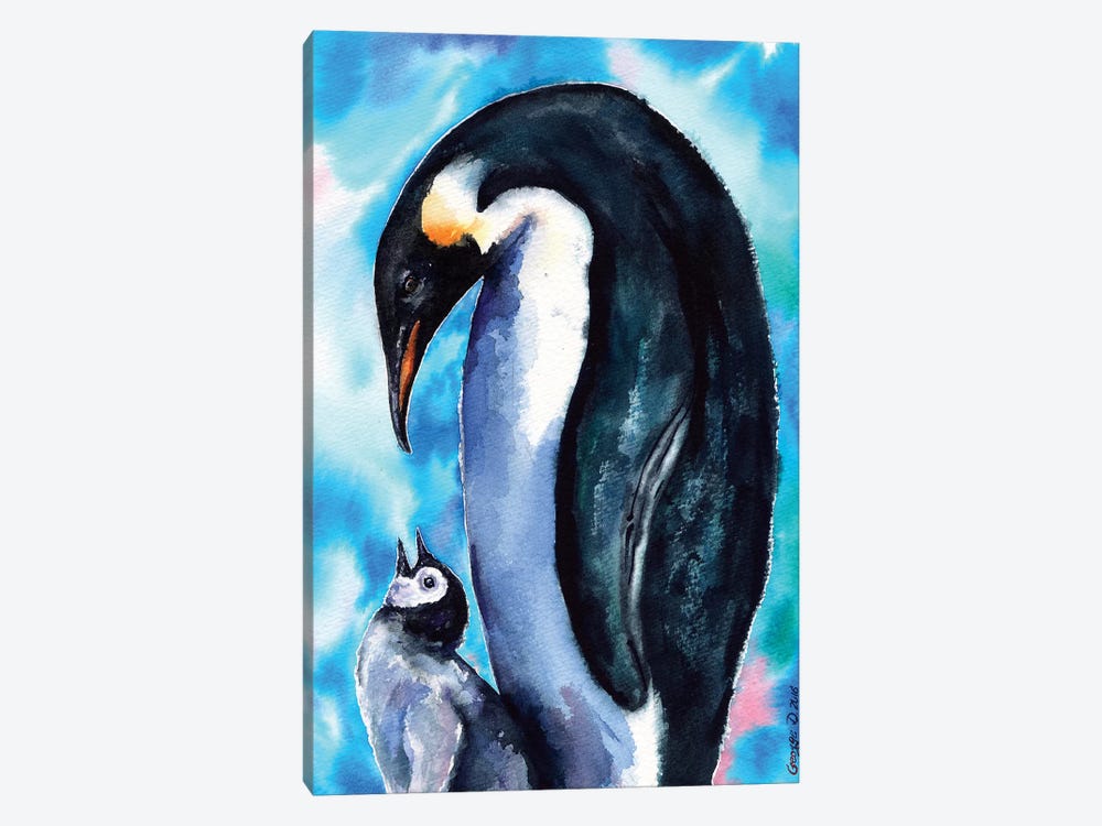 Penguin Family by George Dyachenko 1-piece Art Print