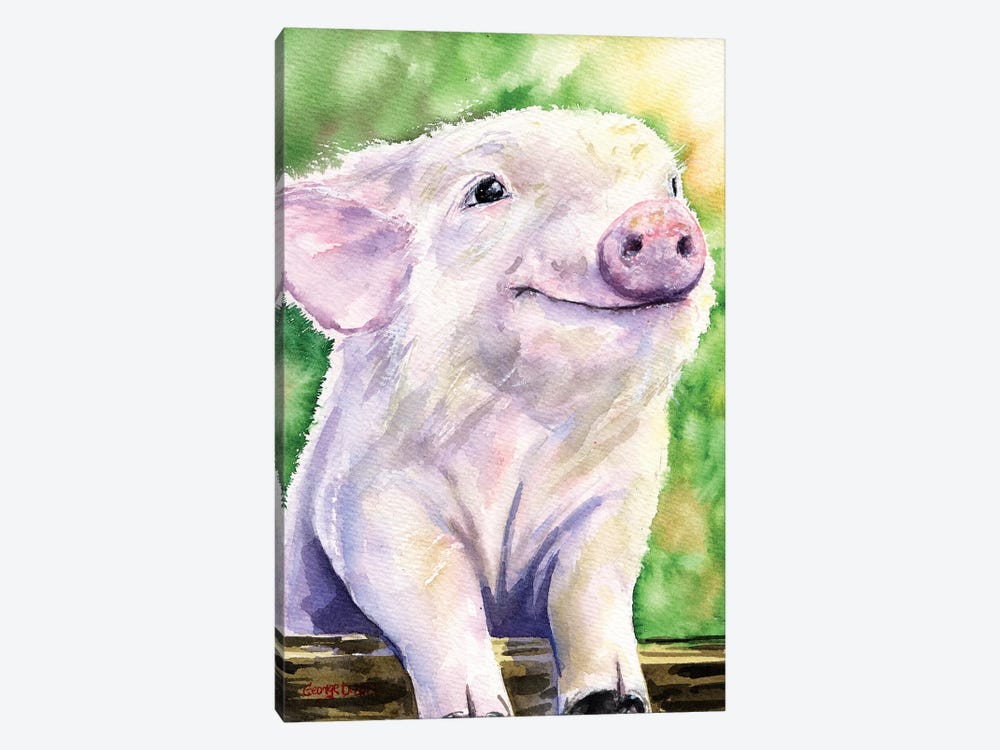 Piggy by George Dyachenko 1-piece Canvas Artwork