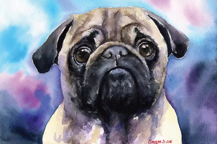 Pug by George Dyachenko wall art