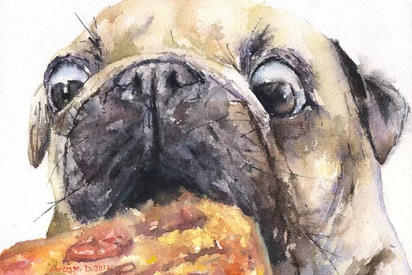 Pugs: Pug And Pizza IV by George Dyachenko