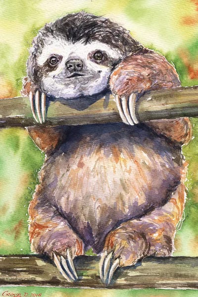 Sloth by George Dyachenko art print
