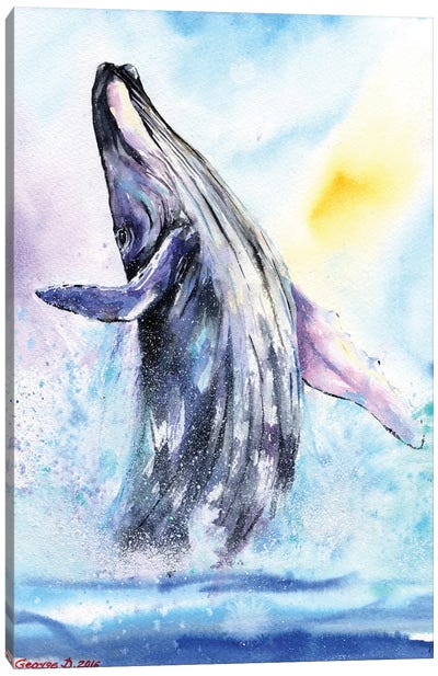 Whale Canvas Art Print - George Dyachenko