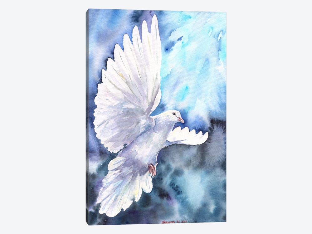 White Dove by George Dyachenko 1-piece Canvas Art Print