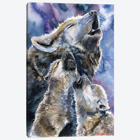 Wolf Family Canvas Print #GDY145} by George Dyachenko Canvas Wall Art