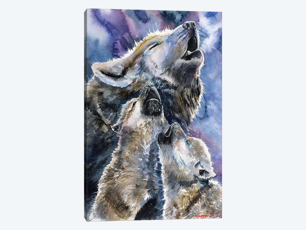 Wolf Family by George Dyachenko 1-piece Canvas Art