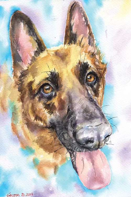 German Shepherd by George Dyachenko wall art